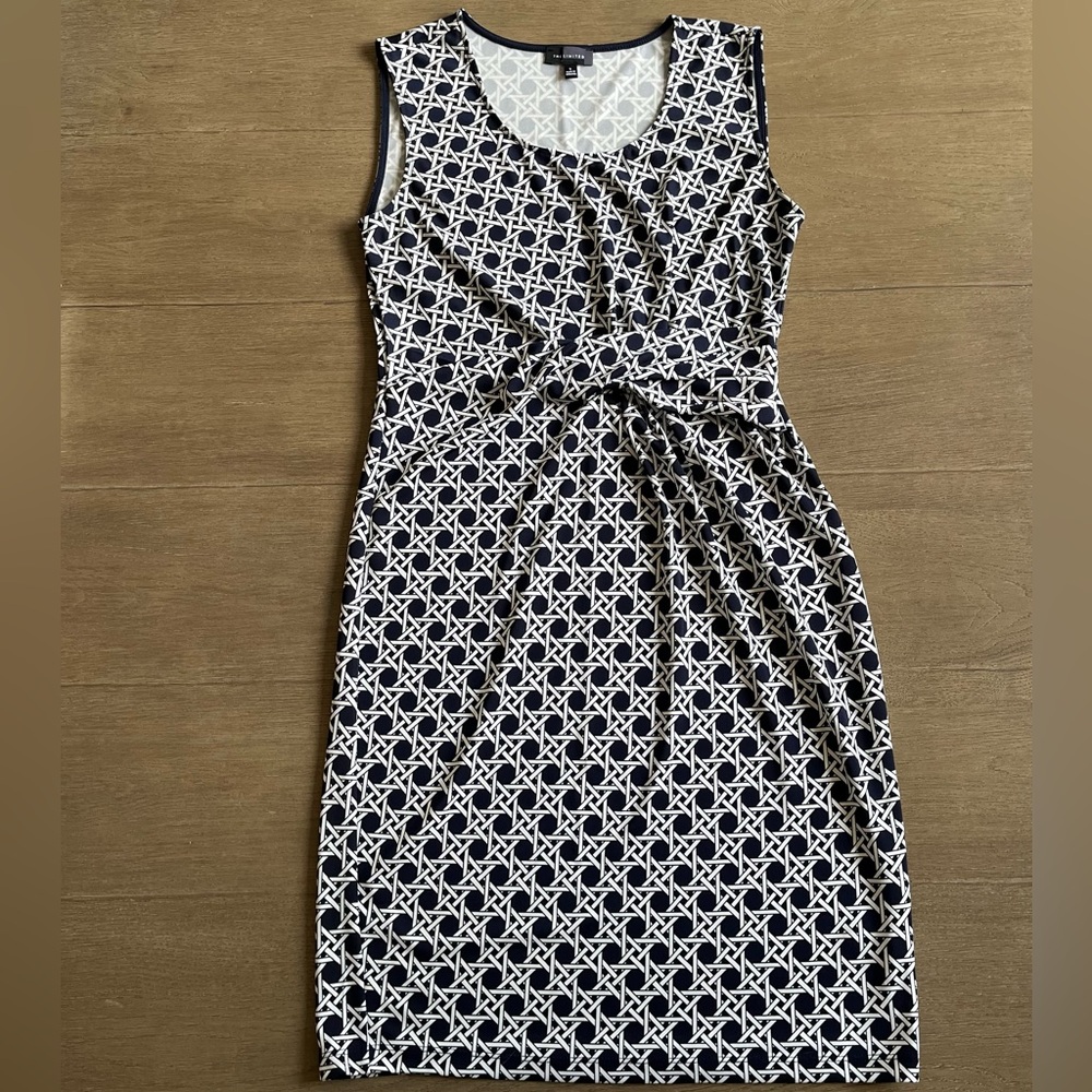 Navy Blue Geometric Dress